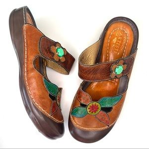 L’ Artiste Gladiolus Embellished Mules Slip-ons 42